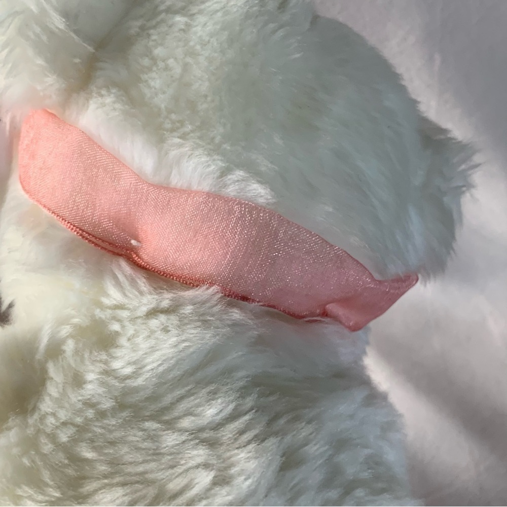 Vintage Gund “Momma’s Love” Stuffed Bear Mini Bear Toy Bow White Pink - Picture 14 of 15